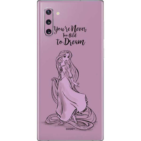 Disney Princess Rapunzel Never Too Old To Dream Art Galaxy Note 10 Skin
